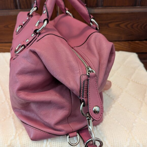 Coach Ashley Leather Satchel In Pink F15447 - Picture 4 of 12